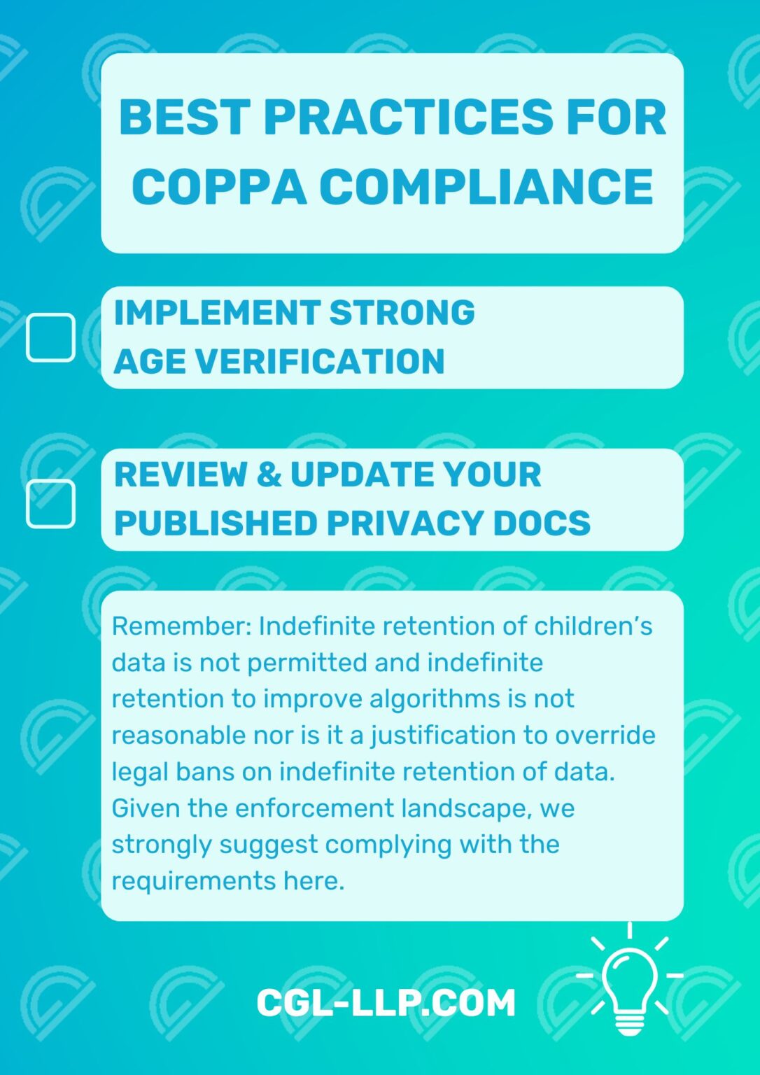 A Guide to COPPA Compliance & Obligations | CGL LLP